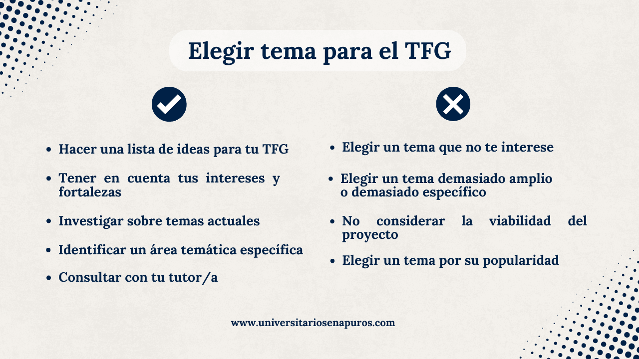 factores para elegir un tema